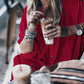 Long Sleeve Button-Up Bikini Cover Up for Women with Pockets