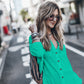 Long Sleeve Button-Up Bikini Cover Up for Women with Pockets