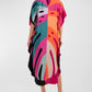 V-Neck Printed Kaftan: Swimsuit Cover Up & Lounge Dress