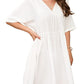 Flowy V-Neck Beach Dress: Women's Swimsuit Cover Up