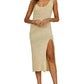 Sexy Crochet Swimsuit Cover Up - Side Split Beach Dress