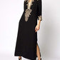Golden Embroidery Beach Kaftan Women's Swimsuit Cover Up