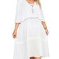 Flowy Boho Dress: Women's V-Neck Swimsuit Cover Up