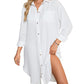 Button-Down Long Sleeve Swimsuit Cover Up for Women