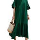 Women's Plus Size Ruffle Hem Swimsuit Cover Up Kaftan