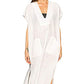V-Neck Short Sleeve Beach Kaftan Cover Up for Women