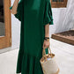 Women's Plus Size Ruffle Hem Swimsuit Cover Up Kaftan