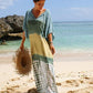 Tie Dye V-Neck Swimsuit Cover Up - Plus Size Beach Kaftans