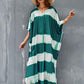 Green V-Neck Print Beach Caftan: Women's Stylish Swimsuit Cover-Up