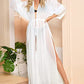 Long Sleeve Tie-Front Kimono: Women's Swimsuit Cover Up