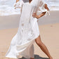 Women's Embroidered V-Neck Beach Caftan Dress