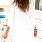 V-Neck Lace Short Sleeve Beach Coverup Dress for Women