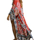 Long Sleeve Print Kimono: Women's Swimwear Cover-Up