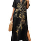 Plus Size Women's Side Split Beach Maxi Loungewear Dress