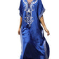 V Neck Embroidery Kaftan: Loose Beach Swimsuit Cover Up