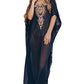 Embroidered Chiffon V-Neck Beach Kaftan Cover Up for Women