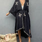 Plus Size Tie-Dye Kimono Cover Up: Women's Swimsuit