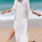 Women's Embroidered V-Neck Beach Caftan Dress