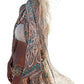 Flower Print 3/4 Sleeve Kimono Women's Beach Cover Up