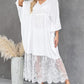 V-Neck Lace Hem Swimsuit Cover Up for Women's Beach Kaftans