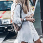 Long Sleeve Button-Up Bikini Cover Up for Women with Pockets