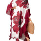 Women's Chiffon Print Caftan Beach Cover-Up, Plus Size