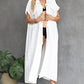 Casual Button-Down Beach Kimono for Women: Drawstring Waist