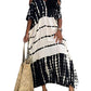 Printed Short Sleeve Kaftan Cover Up for Beachwear