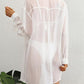 Long Sleeve Button-Down Beach Shirt: Women's Swimsuit Cover Up