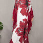 Women's Chiffon Print Caftan Beach Cover-Up, Plus Size