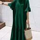 Women's Plus Size Ruffle Hem Swimsuit Cover Up Kaftan