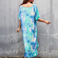 Loose Tie-Dye V-Neck Beach Kaftans for Women