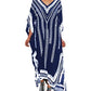 Women's V-Neck Beach Kaftan Swimsuit Cover-Up Dress