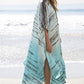 V Neck Chiffon Plus Size Beach Kaftan Dress: Swimwear Cover Up