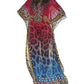 Leopard Print V-Neck Chiffon Swimsuit Cover-Up Maxi Dress
