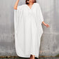 V-Neck Batwing Sleeve Plus Size Beach Caftan