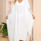 Women's V-Neck Batwing Sleeve Kaftan Beach Cover Up