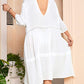 Flowy Boho Dress: Women's V-Neck Swimsuit Cover Up
