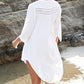 Women's V-Neck 3/4 Sleeve Beach Shirt Tunic Cover Up