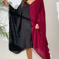 Women's V-Neck Swimsuit Coverup Black and Red Plus Size