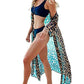 Leopard Print Beach Kimono Cardigan: Women's Swimwear Cover Up