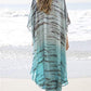 V Neck Chiffon Plus Size Beach Kaftan Dress: Swimwear Cover Up