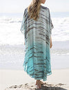 V Neck Chiffon Plus Size Beach Kaftan Dress: Swimwear Cover Up