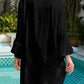 Long Sleeve Lace Tassel Bikini Cover Up Dress