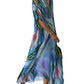 Colorful V-Neck Beach Kaftan Maxi Dress: Women's Swim Cover Up