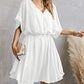 V-Neck Smocked Beach Tunic: Women's Solid Color Cover Up