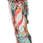 Plus Size V-Neck Striped Beach Kaftan Cover Up for Women