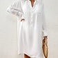 Long Sleeve Button-Down Beach Shirt Cover Up for Women