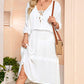 Flowy Boho Dress: Women's V-Neck Swimsuit Cover Up