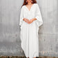 V-Neck Batwing Sleeve Plus Size Beach Caftan